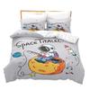 Custom Astronaut 3D Digital Printing Three-Piece Set Household Bed Sheet Quilt Cover