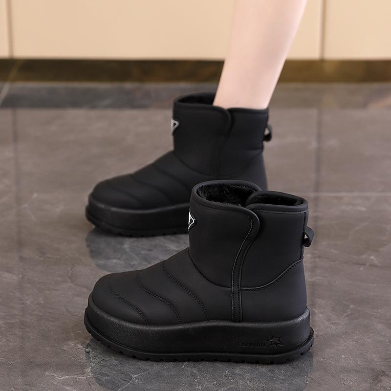 Thick-soled snow boots women's 2025 new winter non-slip piled thickened warm cotton shoes women's shoes KT-2822