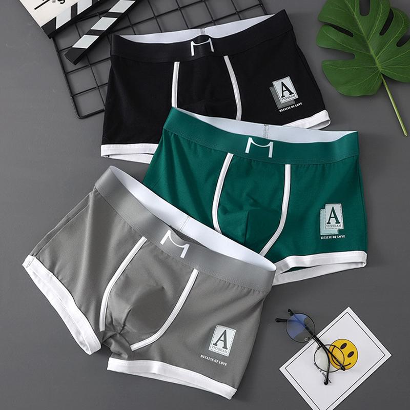 1/3 PCS Men's Panties  Underwear Boxers Briefs Mens Fashion  Boxershorts Trends Youth Personality Underpants