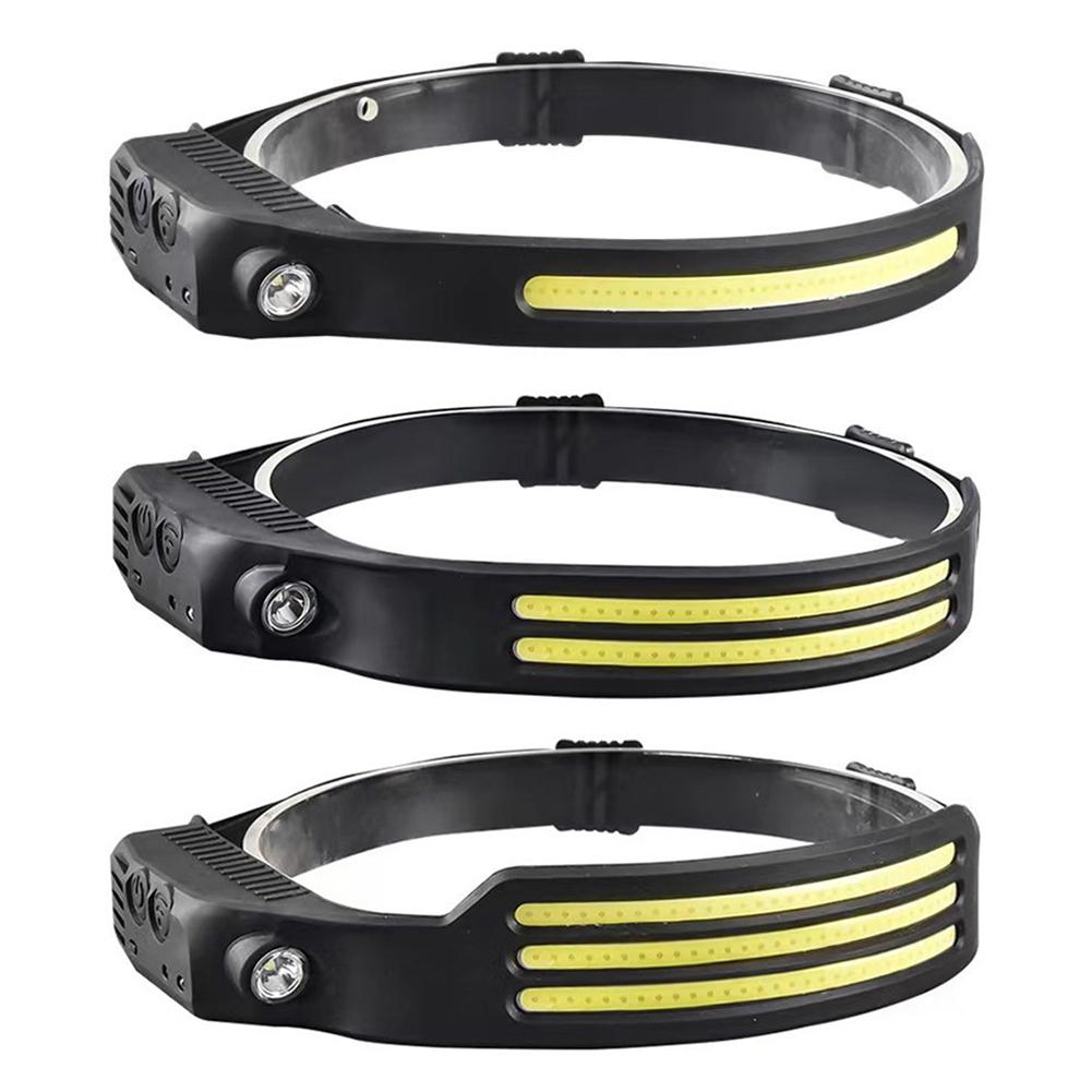 Head LED Light Sensor Headlight USB Oppladbar hodelykt Light Front Led Head Lommelykt Super Bright vanntett hodelykt