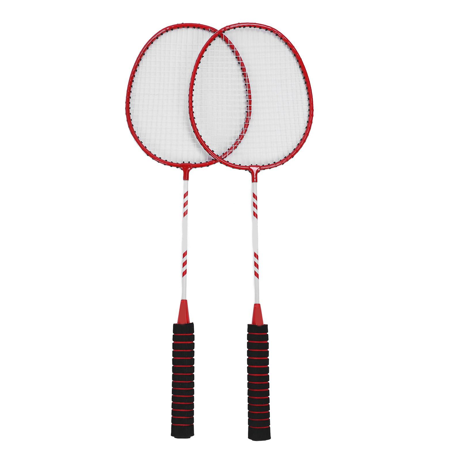 

2шт ракетки для бадминтона для взрослых подростков железный сплав противоскользящие ракетки для бадминтона набор с нейлоном