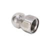 5000PSI High Pressure Washer Nozzle Pipe Dredging Cleaning Nozzle Stainless Steel Jetter Nozzle Ball Head Front 1 Rear 3 Holes G3/8in