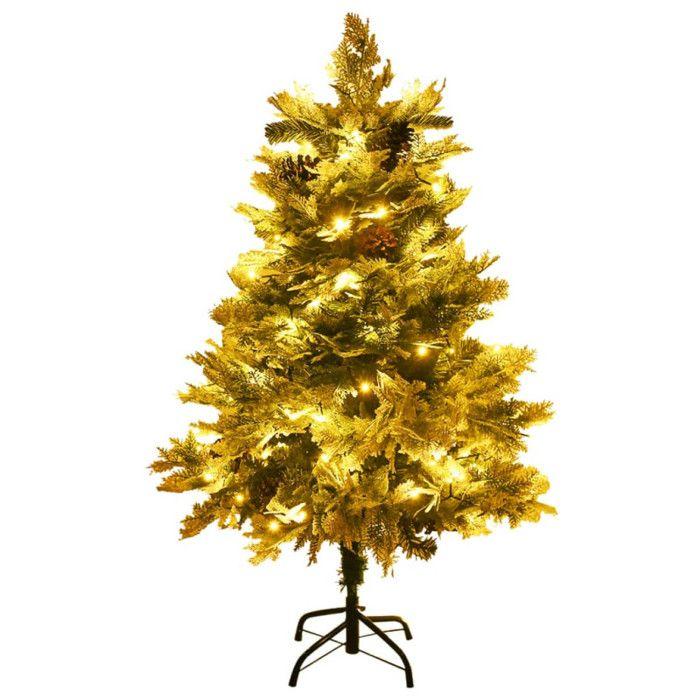 VidaXL Pre-lit Christmas Tree and Pine Cones, Christmas Tree with LEDs, Holiday Decoration, Party Ornament 344296