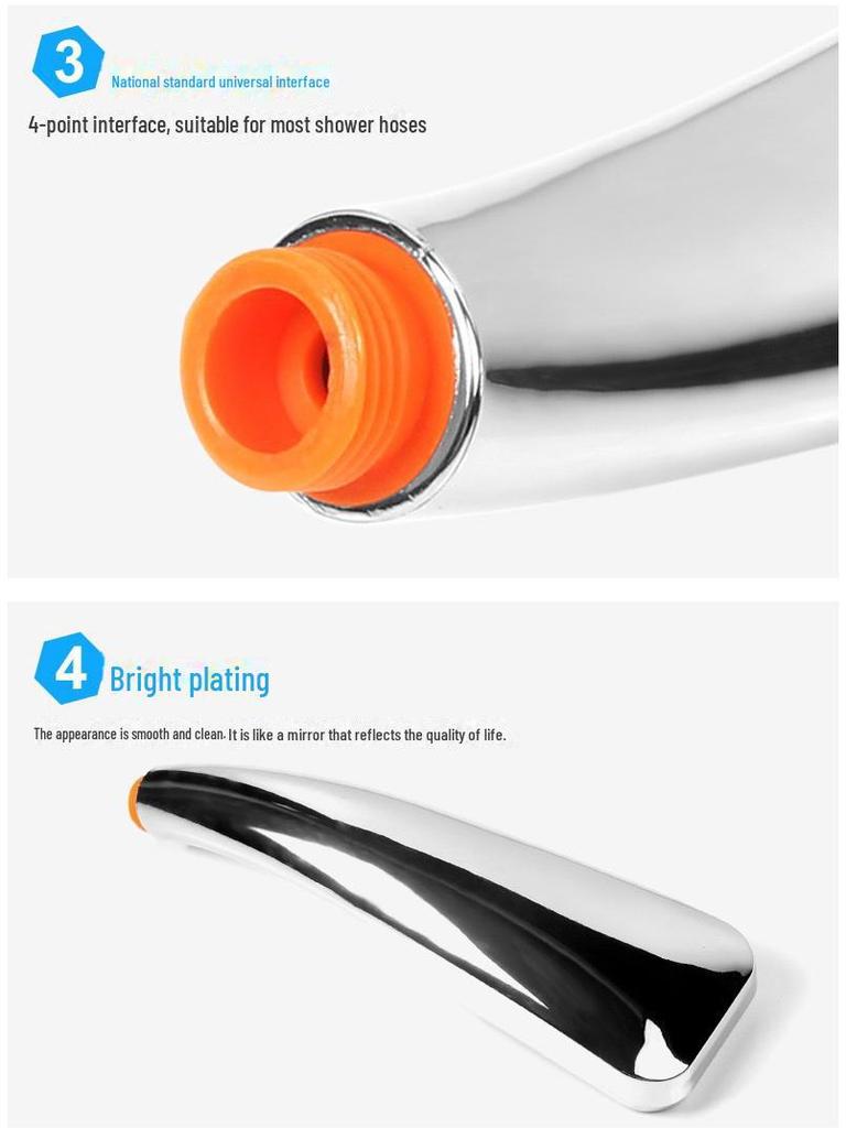 Čtvercová ruční sprchová hlavice s úsporným proudem a 300 otvory