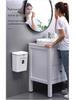 Hanging Kitchen Trash Can with Sliding Lid and Inner Bucket for Household Use