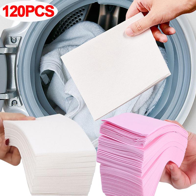 120/90/60/30Pcs Laundry Detergent Sheets Easy Dissolve Laundry Tablets Strong Deep Cleaning Detergent Laundry Soap for Washing Machine