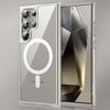 Transparent For Magsafe Case For Samsung Galaxy S25 S24 S23 FE S22 S21 Ultra Plus Wireless Charging Shockproof Clear Cover
