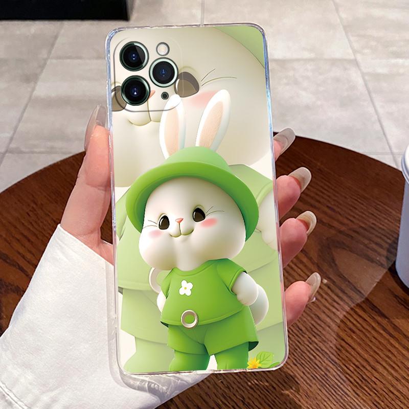 Case For iPhone 11 Pro 5.8" Casing iPhone 11 Pro Max 6.5" Cover Luxury Cute Love Heart Rabbit Funny Clear Soft TPU Phone Cases