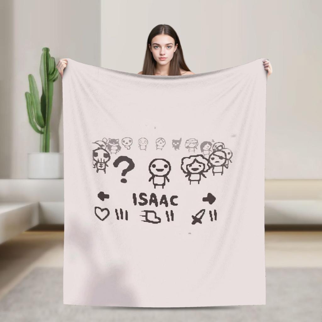 Soft Blanket Airplane Travel The Binding Of Isaac Throw Blanket  Flannel Bedspread For Couch Chair Print Sofa Bed Cover
