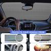 Purple Blue Butterfly Front Windshield Sun Shade Accordion Folding Auto Sunshade For Car Truck SUV-Blocks UV Rays Sun Visor Protector