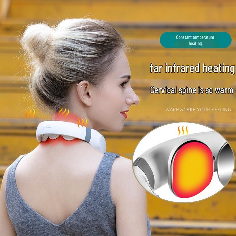 Hezheng Wireless Heated Electric Pulse Neck Massager CN Plug (adapter Included)