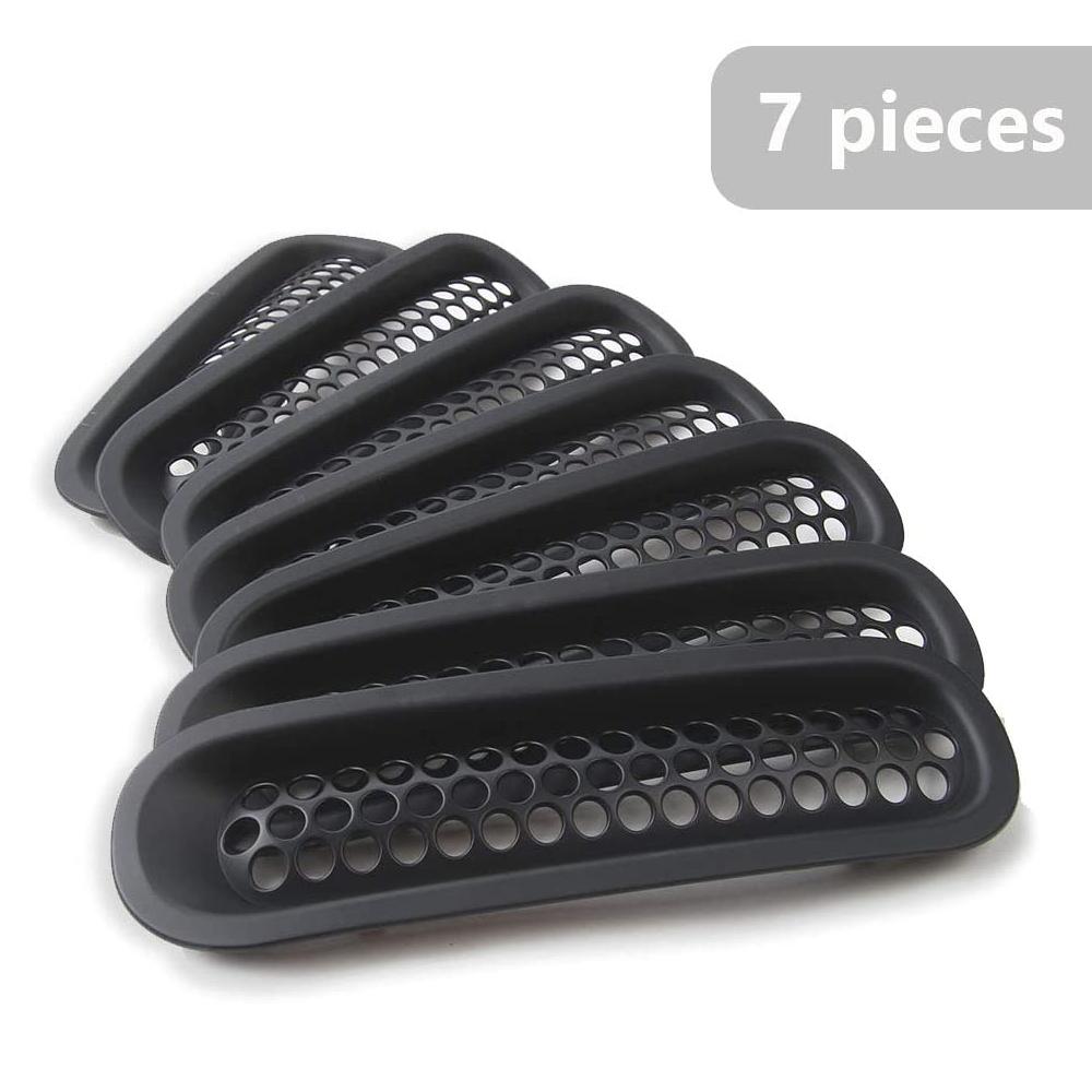 Front Mesh Grille Cover Protector Grill Insert Sticker For Jeep Wrangler JK 2007-2017 Honeycomb Decoration Accessories