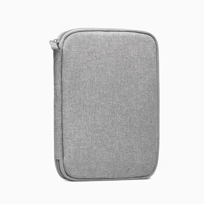 

A Multi-Pocket Electronic Accessories Box -Travel Cable Organizer Case-Portable Tech Gear Pouch for Office and Travel Essentials світло-сірого кольору