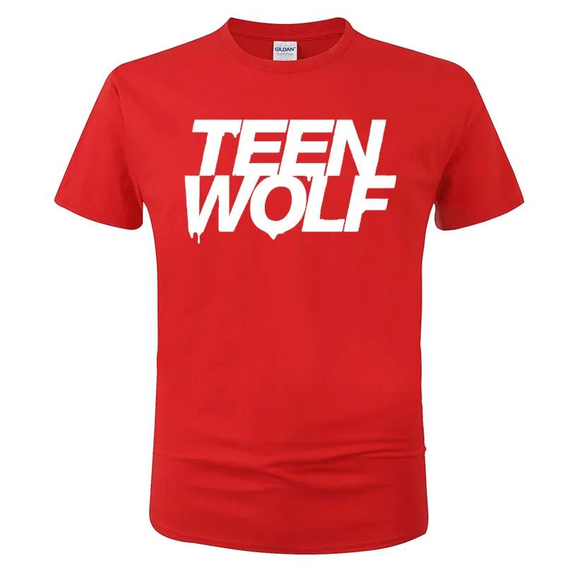 Teen Wolf Letter Print 2024 Summer Popular Trend Simple Round Neck T-shirt Casual High endVersatile Short SleeveG138