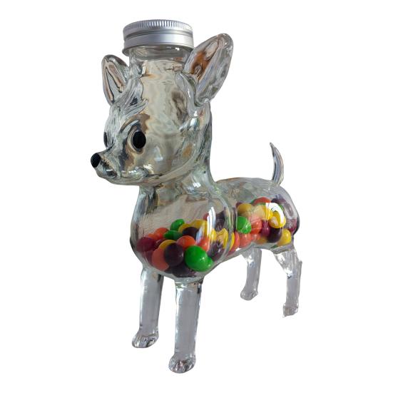 Animal Shape Glass Candy Jar Airtight Pet Treat Container for Kitchen Storage Transparent Canister for Cookies Coffee Snack