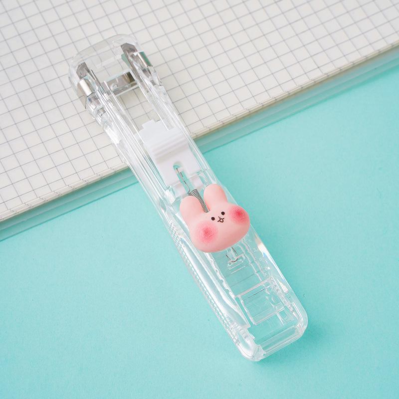 Cartoon Transparent Traceless File Binder Clip for Office Data Organization and Creative Learning
