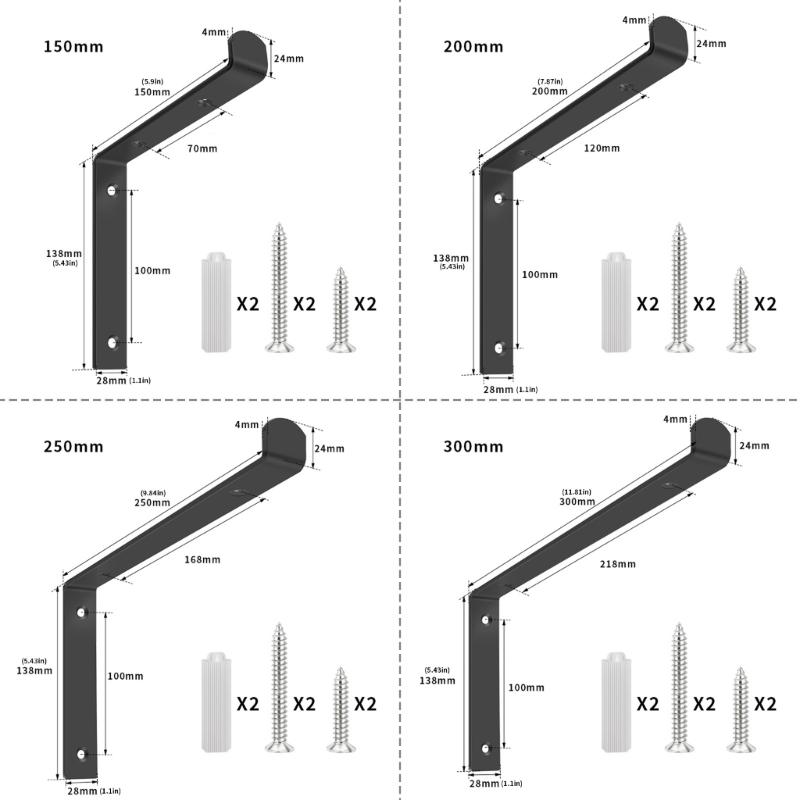 Stabile Regalwinkel L-förmige Halterung Schweberegalhalterung Wandmontage Metallregalhalterungen