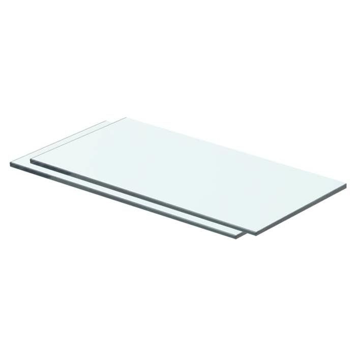 VidaXL Panneaux d'étagère 2 pcs Verre Transparent 40 x 15 cm