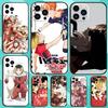 Anime H-Haikyuu Nekoma Phone Case For IPhone 17 Air 16 15 14 13 Pro Max 11 12 Black Silicone Cover