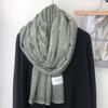 Retro Trendy Cotton and Linen Large-sized Long Scarf Shawl Versatile Winter Solid Color Scarf