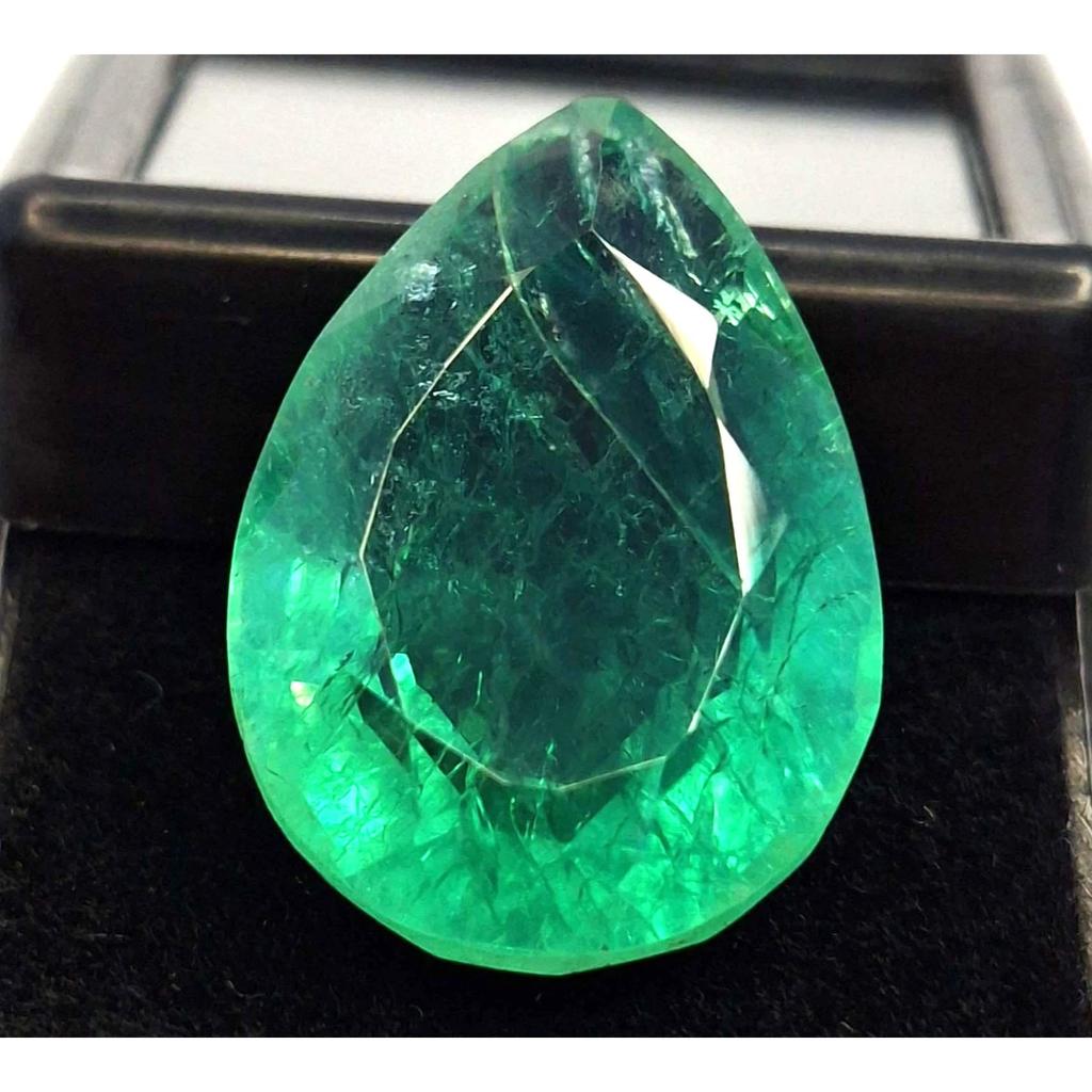 Pear Cut Colombian Green Emerald 18-20 Ct Stunning Certified Loose Gemstone