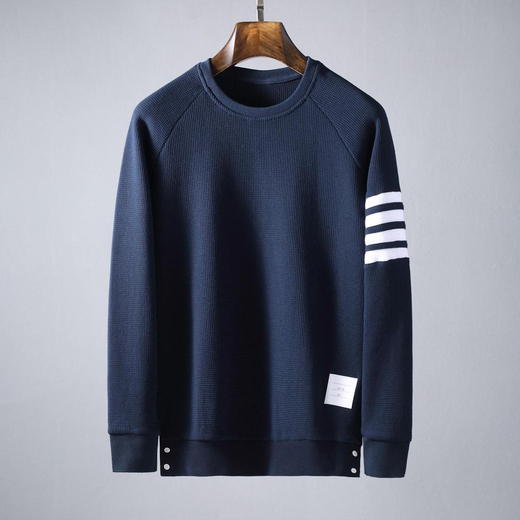 Unisex TB JL Street Style Waffelstrick Sweatshirt - Neu Rundhalsausschnitt, Lockerer Pullover, Lässige Jacke auf Lager