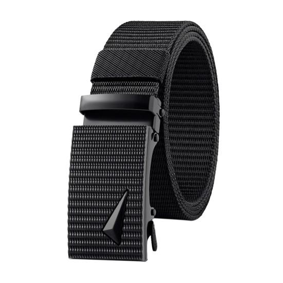 Men Belt with Square Bead Pyramid Decoration Iron Buckle Adjustable Design Jeans Belt Fashion Accessories