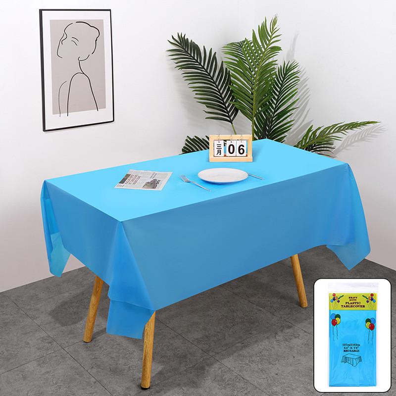 Peva Thickened Disposable Tablecloth With Dustproof And Oilproof Surface For Events And Decor