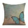 Linen Pillowcase Home Cute Butterfly Sofa Pillowcase Office Nap Pillow