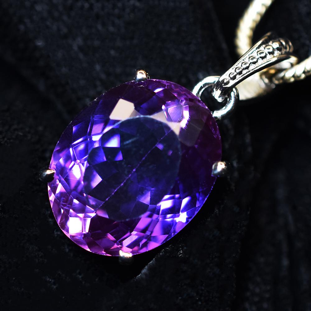 Naturfarbwechsel Saphir Anhänger 925 Sterlingsilber Edelsteine 29 Karat ZERTIFIZIERT my.pd-03-k