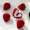 Popular Strawberry Box Cute Jewelry Boxes Ring Flocking Storage Box  Earring Jewelry Box Birthday Gift