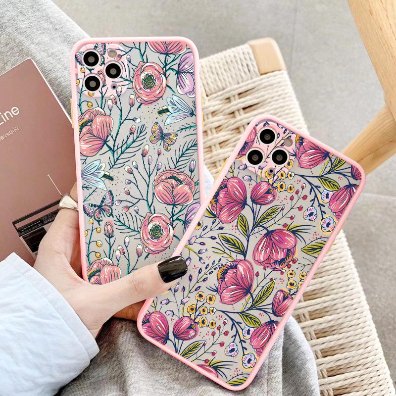 Flower Plant Phone Case for iphone 16 11 12 13 14 15 Pro Max for iphone X XS MAX XR 7 8 Plus Back Shockproof Cover Funda Shell