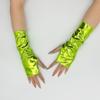 Solid Color Fingerless Mittens Imitation Leather Rock Gloves Punk Style Short Gloves  Friend Gift