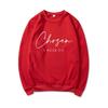 Women's Round Neck Long Sleeve Cotton Sweatshirt with Colorful Letter Print for Spring and Autumn
