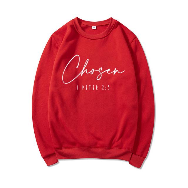 Women's Round Neck Long Sleeve Cotton Sweatshirt with Colorful Letter Print for Spring and Autumn