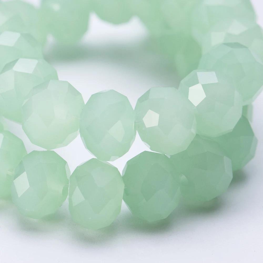 4 6 8 mm Rondell Kristallpärlor Fasetterade Porslinsglas Pärlor Lösa Avståndspärlor för Smyckestillverkning Handarbete Armband Halsband