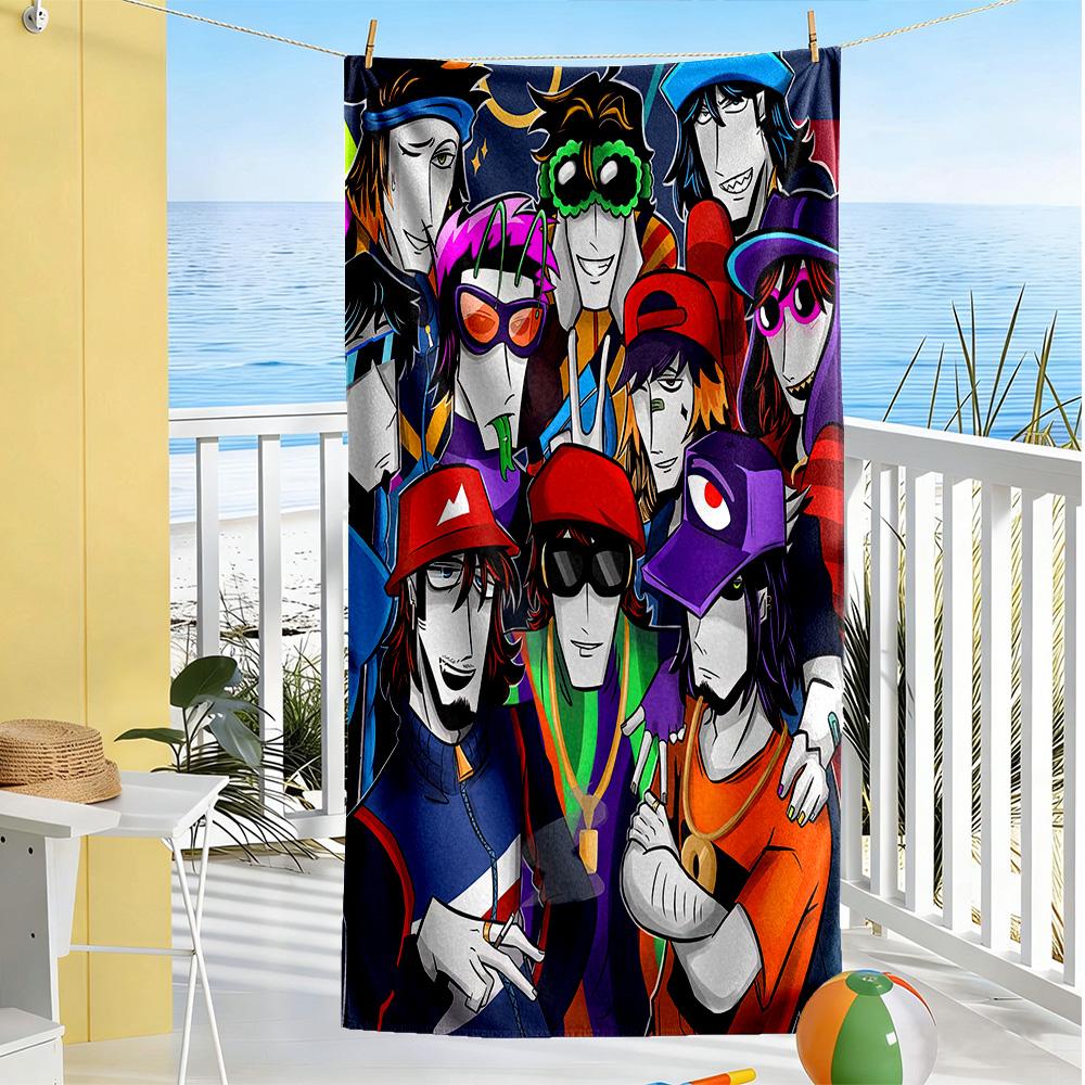 Incredibox Beach Towel Soft Durable Quick-Dry Comfortable Lightweight Suitable for Sports, Travel, Swimming, Yoga, Bathroom, Beach, And Pool