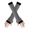 Fingerlose Langarm-Armstulpen Dehnbares Gestrick Gestreiftes Muster Weicher Bequemer Stoff Leichtes Design für den Täglichen Gebrauch und Outdoor-Aktivitäten