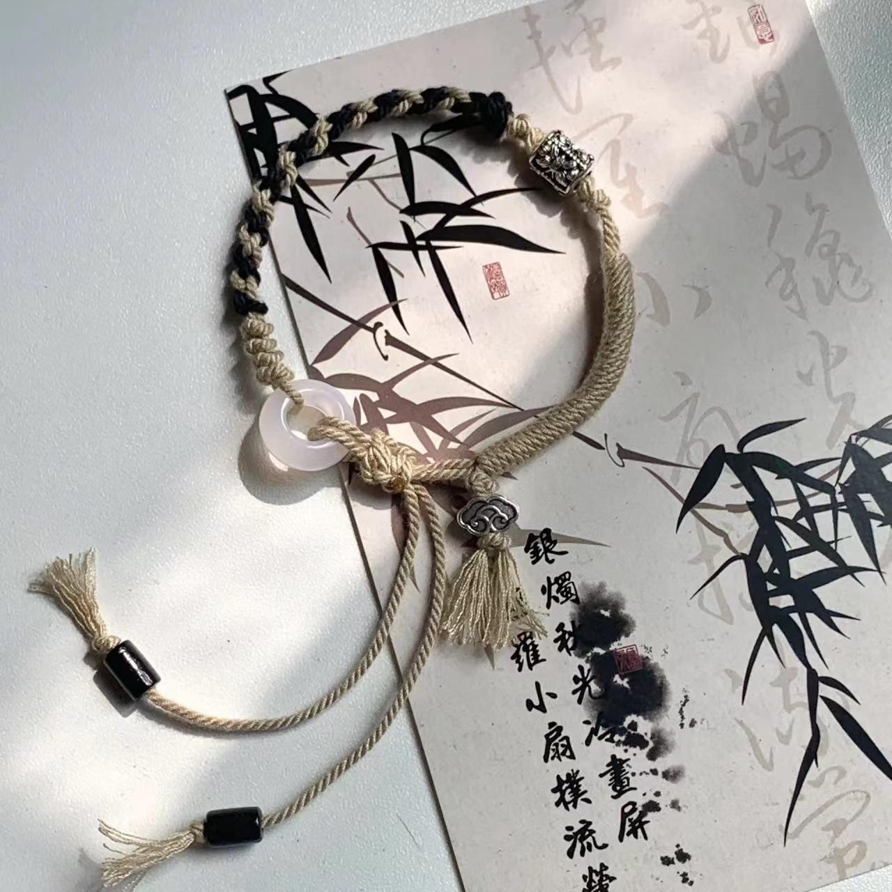 

Плетеный браслет ручной работы, браслет на удачу, минималистичный тканый браслет, регулируемый открывающийся красочный подарочный браслет