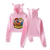 Short Hoodies Women Icrimax Burgerpommes Printed Lady Sweatshirt Tracksuit Long Sleeve Female Cropped Top Fashion Korean Clothes Harajuku