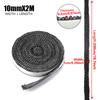 10/15mm Fireplace Sealing Rope Wood Burning Stove Door Self-Adhesive Fiberglass Sealing Cord Replacement  Black Gasket Tape