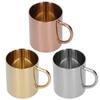 400ml Coffee Cup 304 Stainless Steel Double Layer Anti Scald Mug Cup with Handle for Coffee Tea Water Home Kitchen Accessories