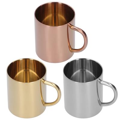 400ml Coffee Cup 304 Stainless Steel Double Layer Anti Scald Mug Cup with Handle for Coffee Tea Water Home Kitchen Accessories