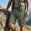 Men Drawstring Waist Casual Cargo Shorts Relaxed Fit Five Pocket Design Comfortable Lightweight Fabric Shorts