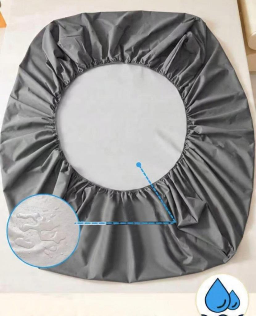 Waterproof fitted sheet, cotton, 140x200 cm, waterproof, white