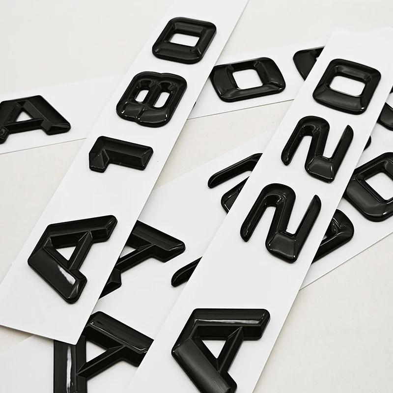 3D ABS Black Car Letters Logo A180 A220 A260 Badge Rear Trunk Emblem Decals For Mercedes Benz A Series A180 A200 A250 A260 W177