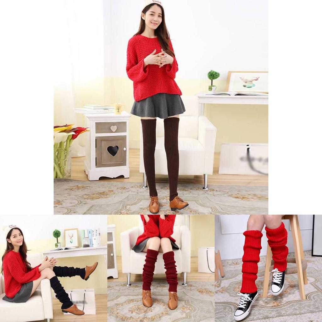 Luxurious Thick Long Snow Knit Leg Warmers Over Knee Women Breathable Acrylic Winter Socks