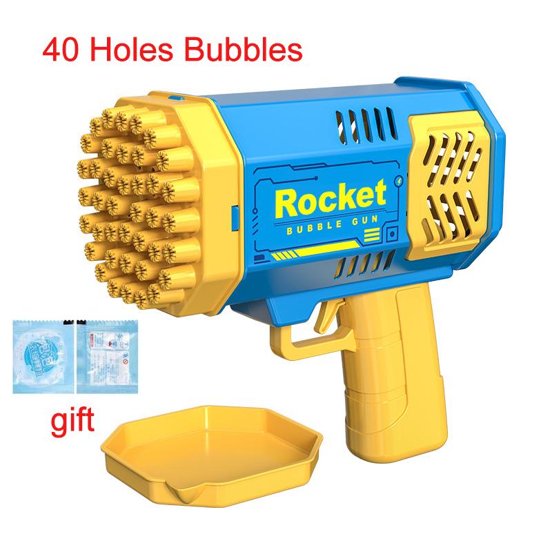 40 Hole Fully Automatic Bubble Gun Toys Handheld Bubble Machine Electric Kids Toys Outdoor Bubble Toys For Children Gift