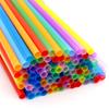 WIKHOSTAR 100 Pcs Colorful Plastic Long Disposable Drinking Straws Eco-Friendly DIsposable Straws