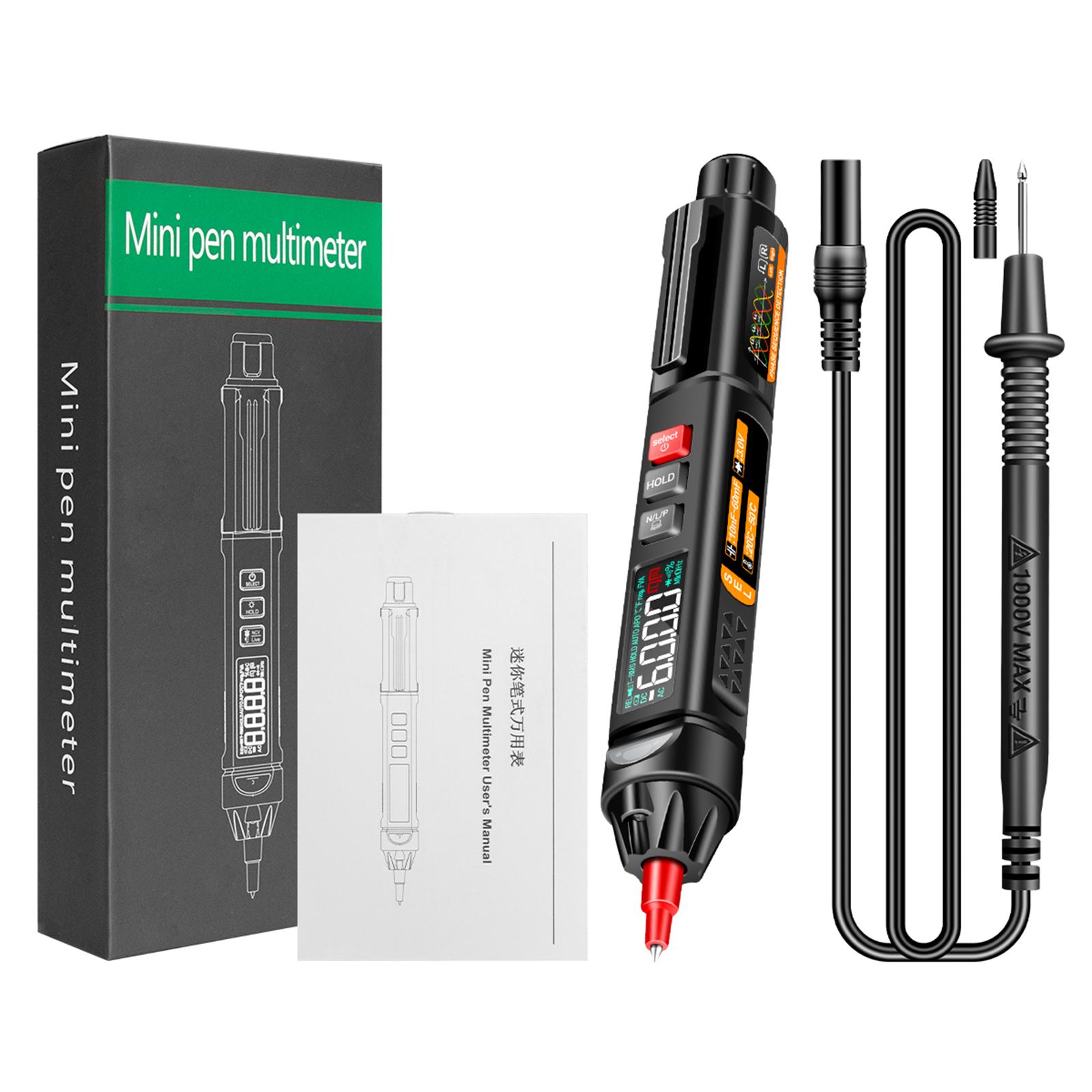 

ANENG A3009 Mini Pen Multimeter with Voice Broadcast 6000 Counts Voltmeter VA Reverse LCD Display Flashlight NCV Tester